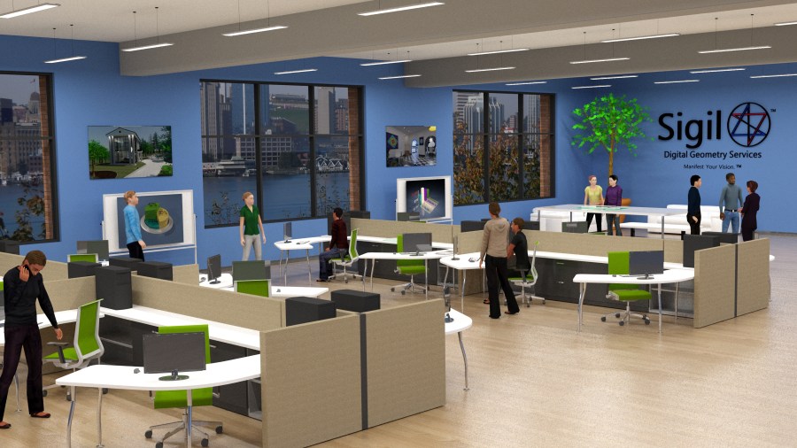 Sigil Digital Geometry Services Office 4K UHD Render Sample